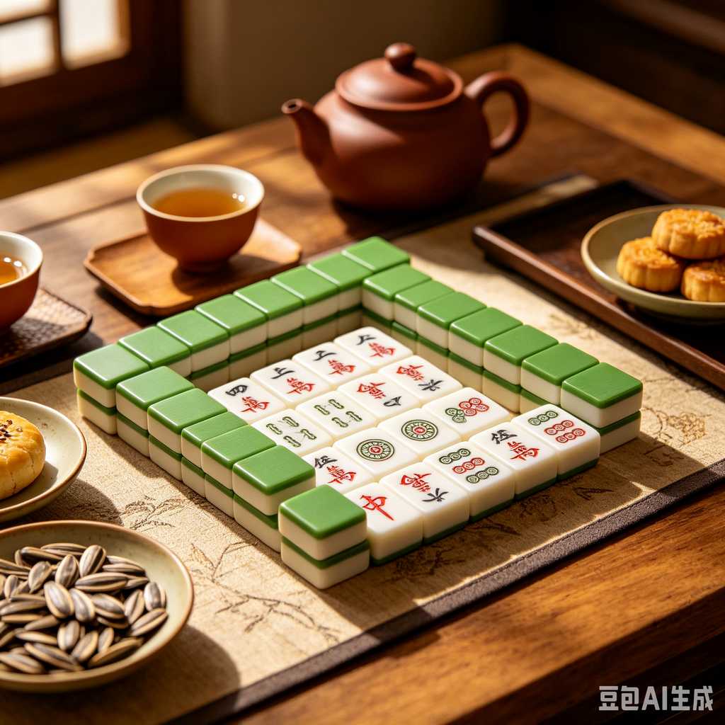 stylish text mahjong set